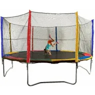 Батут Sundays Acrobat-D465 (с сеткой, разноцветный)
