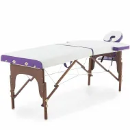 Массажная кушетка складной деревянный Med-Mos JF-AY01 2-х секционный (темная рама) NEW