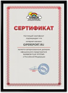 Сертификат официального дилера Rainbow Play Systems