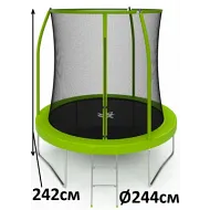 Батут для дачи с сеткой Триумф Норд Триумфальный 244 см