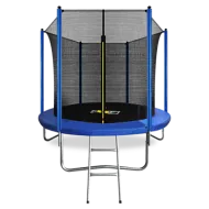 Батут ARLAND 8FT с внутренней страховочной сеткой и лестницей (Blue)
