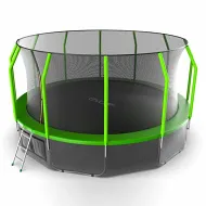 Батут с внутренней сеткой и лестницей EVO JUMP Cosmo 16ft (Green)+ нижняя сеть
