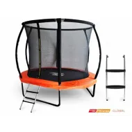 Батут Start Line GLOBAL PRO 8 футов с внутренней сеткой и лестницей