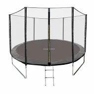 Батут GetActive Jump 10FT Outside черный с нижней сеткой и чехлом