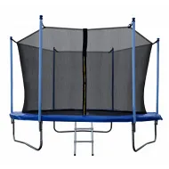 Батут JUNHOP 10 Комплект с защитной сетью и лестницей синий